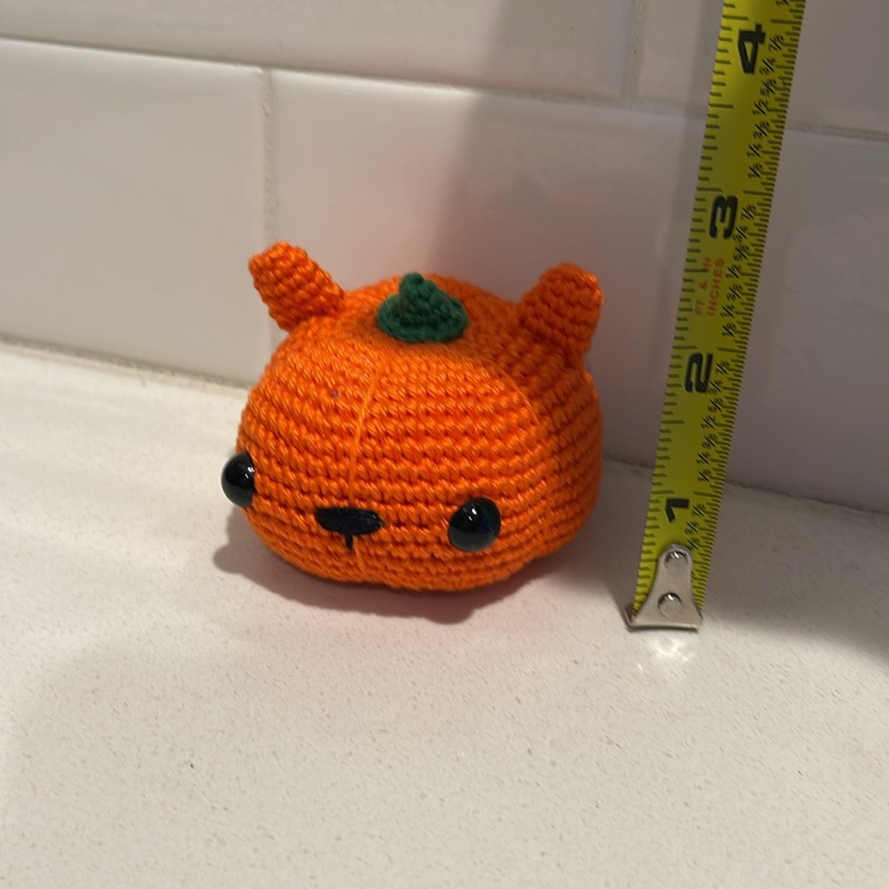Handcrafted Pumpkitty Pumpkin Cat Kitty Halloween Seasonal Holiday Decor Fall - Picture 9 of 10
